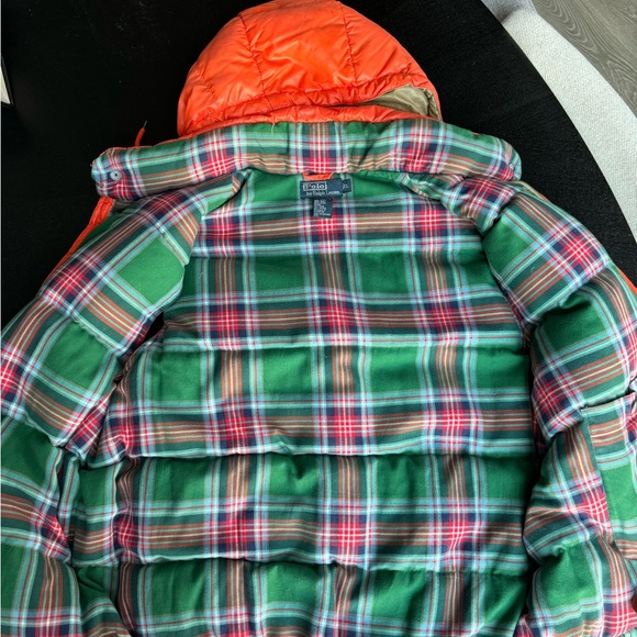 Vintage Polo Ralph Lauren RLPC SKI CLUB puffer Down Vest Orange - Picture 5 of 5